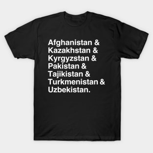 Stan Countries Names List T-Shirt